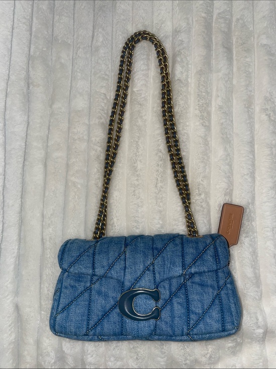 Coach Handbags - New W/O Tag Coach Blue Quilted Tabby 20 Blue Indigo Denim